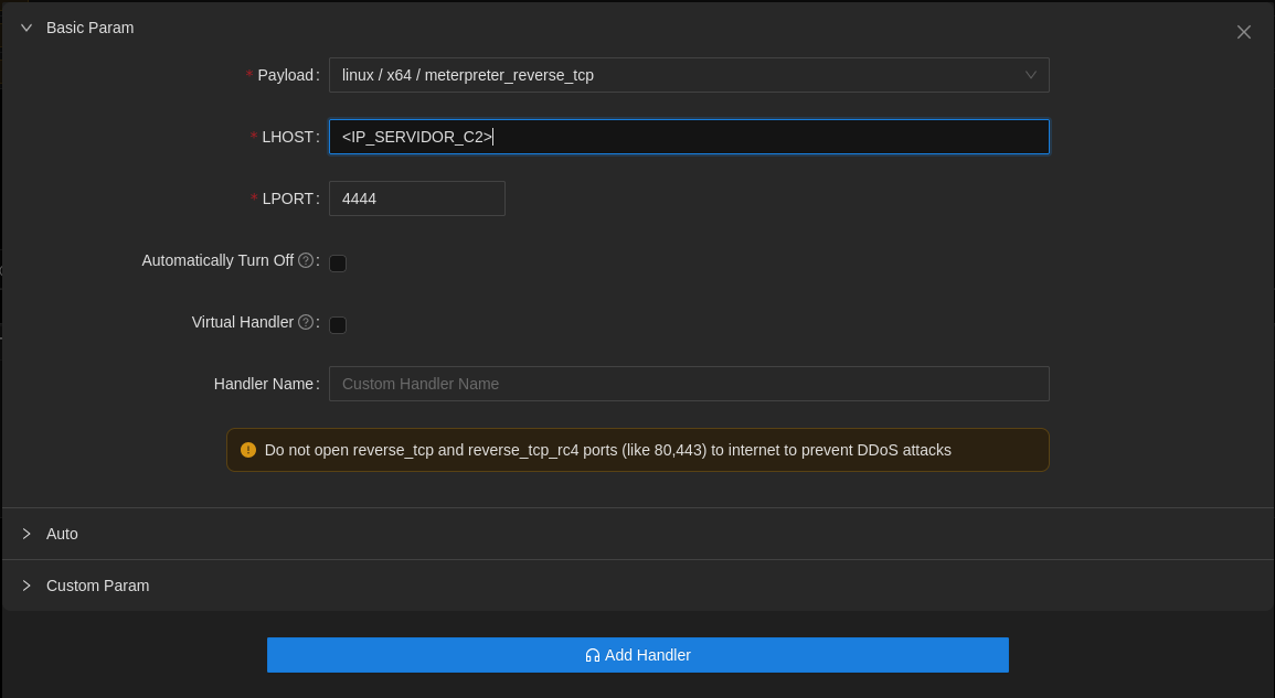 Fig. 4: linux/x64/meterpreter_reverse_tcp