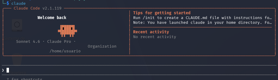 Fig. Claude Code - Login OK