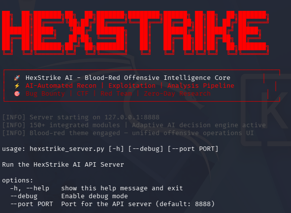 Fig. hexstrike server help