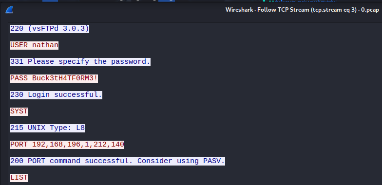 Fig. FTP - acceso user nathan
