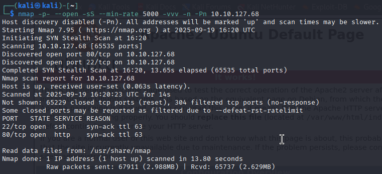 Fig. Recoñecemento con nmap