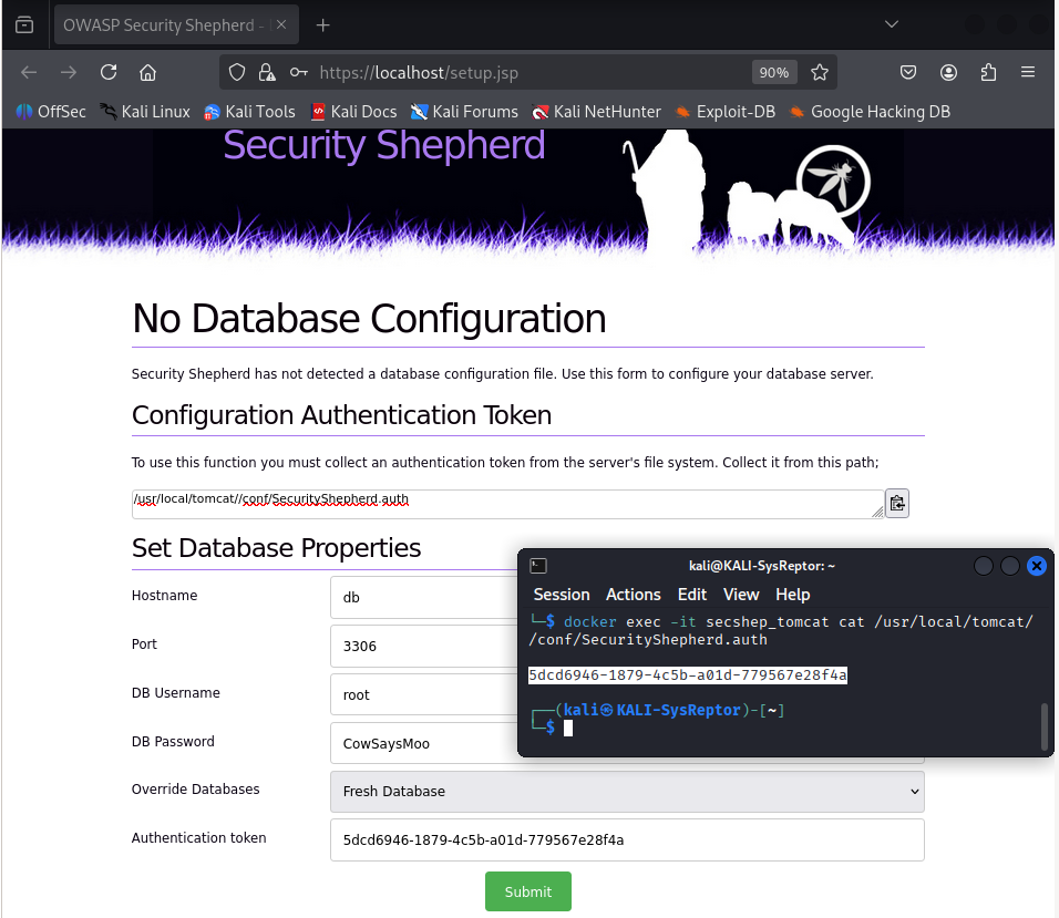 Fig. Security Shepherd - Cubrir formulario