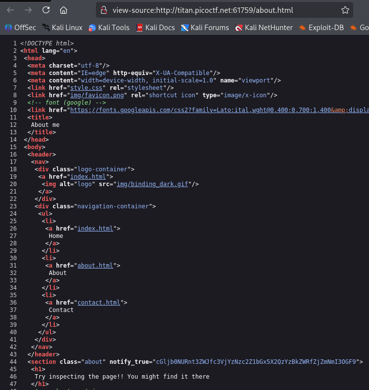 Fig. WebDecode - Ctrl+U - Código fonte