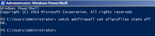 Fig. Deshabilitar o firewall